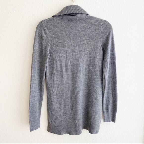 Knit by Hampshire Studio Cowl Neck Sweater Mid Weight Grey Size Small - Picture 5 of 7